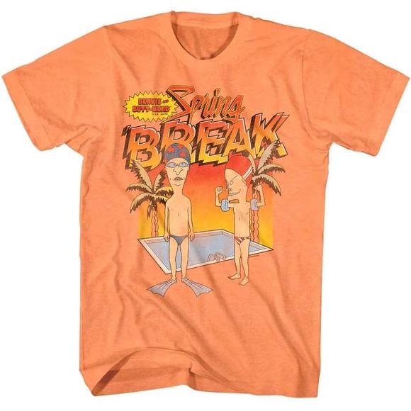 Beavis And Butthead On Spring Break Unisex T Shirt - Picture 1 of 4